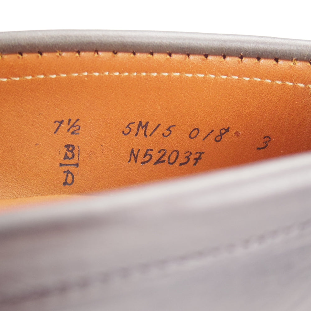 ほぼ試着程度★オールデン 7.5D【現行定価17万円以上★クロムエクセルレザー仕様/N5203F】コインローファー/ヴァンラスト/紺/ALDEN★o152