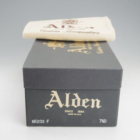 ほぼ試着程度★オールデン 7.5D【現行定価17万円以上★クロムエクセルレザー仕様/N5203F】コインローファー/ヴァンラスト/紺/ALDEN★o152