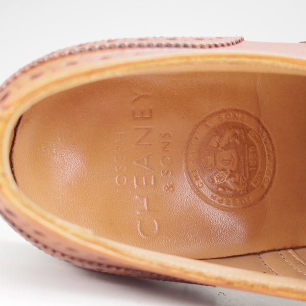 極上★(英)チーニー 6G【定価￥82,500-★ARTHUR 3/アーサー/125ラスト】フルブローグ/カーフ/DARK LEAF BURNISHED/茶/CHEANEY★n143