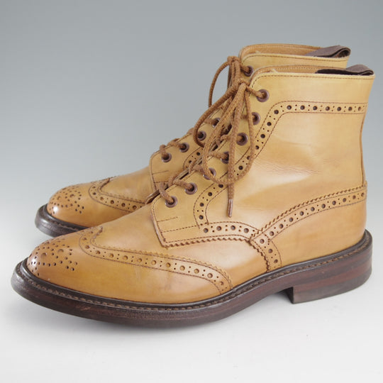 極上★トリッカーズ SIZE 7.5【定価￥143,000-★ダイナイトソール/MALTON/1001 Burnished】M2508/カントリーブーツ/薄茶/Tricker's★o697