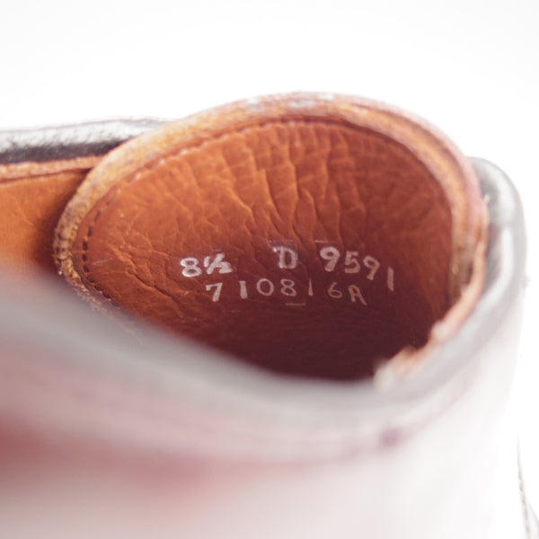 極上★(米)アレンエドモンズ 8.5D【現行定価24万円程度★コードバン仕様/Leeds】リーズ/プレーントゥ/赤茶/メンズ/ALLEN EDMONDS★n657