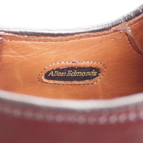 極上★(米)アレンエドモンズ 8.5D【現行定価24万円程度★コードバン仕様/Leeds】リーズ/プレーントゥ/赤茶/メンズ/ALLEN EDMONDS★n657