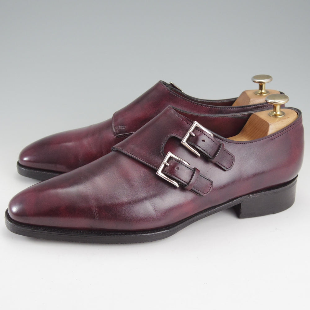 美品★ジョンロブ 7E【注文価格￥413,160-★バイリクエスト品/プレステージライン/CHAPEL】8000ラスト/ミュージアムカーフ/PLUM/赤茶★o154
