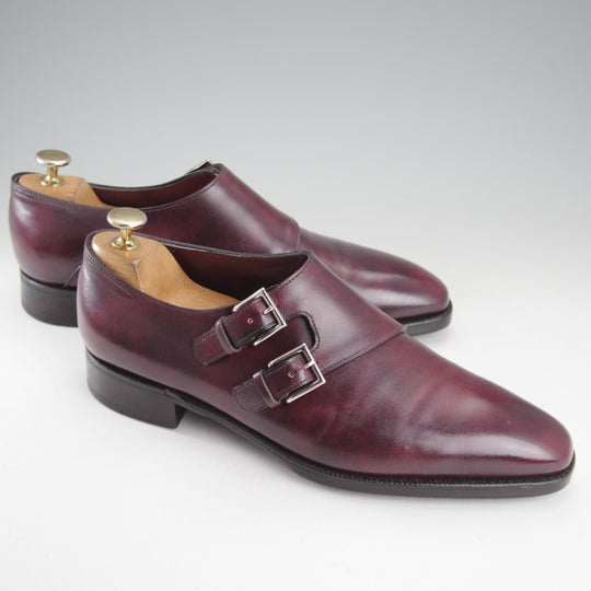 美品★ジョンロブ 7E【注文価格￥413,160-★バイリクエスト品/プレステージライン/CHAPEL】8000ラスト/ミュージアムカーフ/PLUM/赤茶★o154