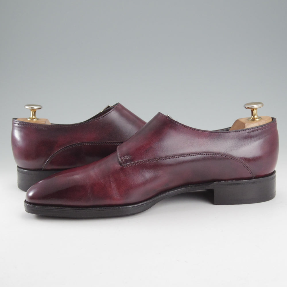 美品★ジョンロブ 7E【注文価格￥413,160-★バイリクエスト品/プレステージライン/CHAPEL】8000ラスト/ミュージアムカーフ/PLUM/赤茶★o154