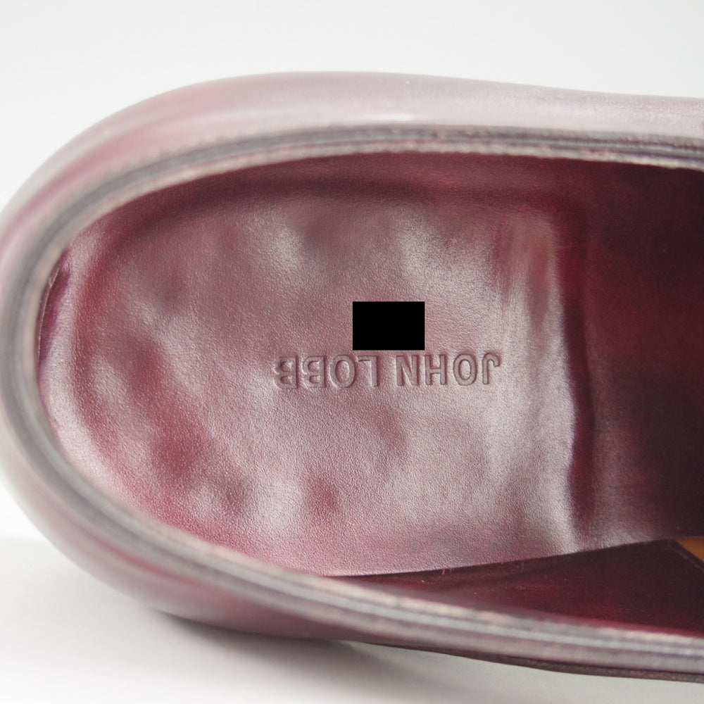 美品★ジョンロブ 7E【注文価格￥413,160-★バイリクエスト品/プレステージライン/CHAPEL】8000ラスト/ミュージアムカーフ/PLUM/赤茶★o154