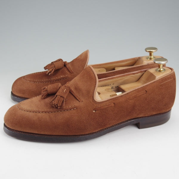 極上★クロケット&ジョーンズ 6E【定価￥121,000-★CAVENDISH 2/キャベンディッシュ】325ラスト/タッセルローファー/スエード/茶★n659