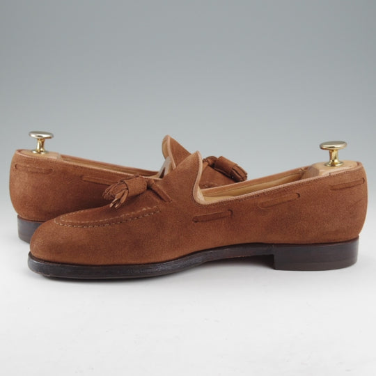 極上★クロケット&ジョーンズ 6E【定価￥121,000-★CAVENDISH 2/キャベンディッシュ】325ラスト/タッセルローファー/スエード/茶★n659