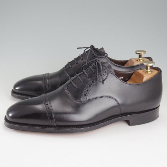 極美品★(英)グレンソン 6.5E【定価￥169,400-★MACCLESFIELD/パンチドキャップトゥ】カーフ/黒/メンズ/GRENSON★p274