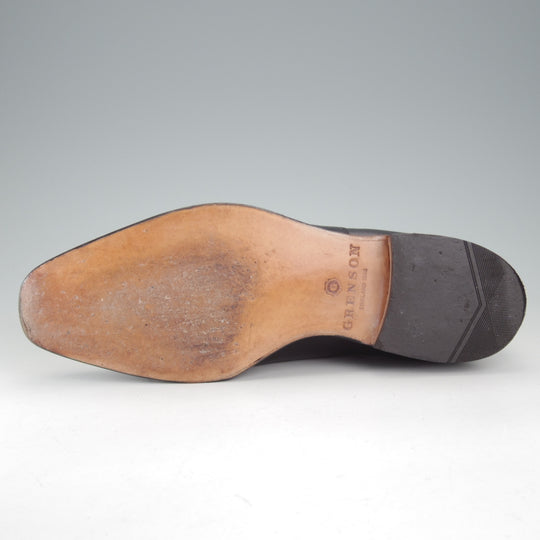 極美品★(英)グレンソン 6.5E【定価￥169,400-★MACCLESFIELD/パンチドキャップトゥ】カーフ/黒/メンズ/GRENSON★p274