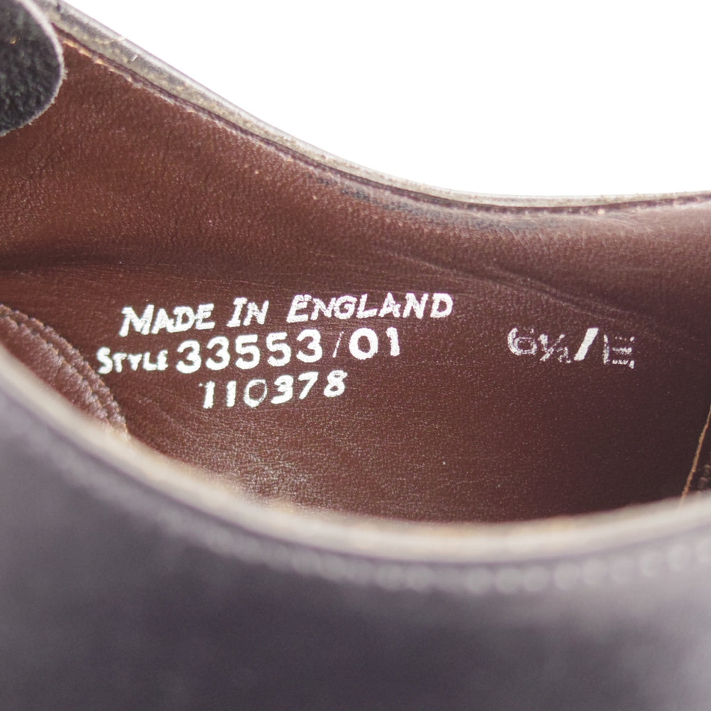 極美品★(英)グレンソン 6.5E【定価￥169,400-★MACCLESFIELD/パンチドキャップトゥ】カーフ/黒/メンズ/GRENSON★p274