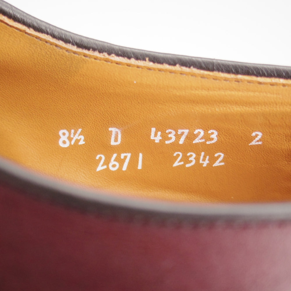 未使用★(米)アレンエドモンズ 8.5D【現行定価13万円程度★BRADLEY/Uチップ】カーフ/MERLOT/赤茶/メンズ/ALLEN EDMONDS★o700
