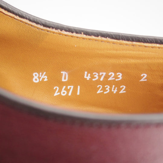 未使用★(米)アレンエドモンズ 8.5D【現行定価13万円程度★BRADLEY/Uチップ】カーフ/MERLOT/赤茶/メンズ/ALLEN EDMONDS★o700