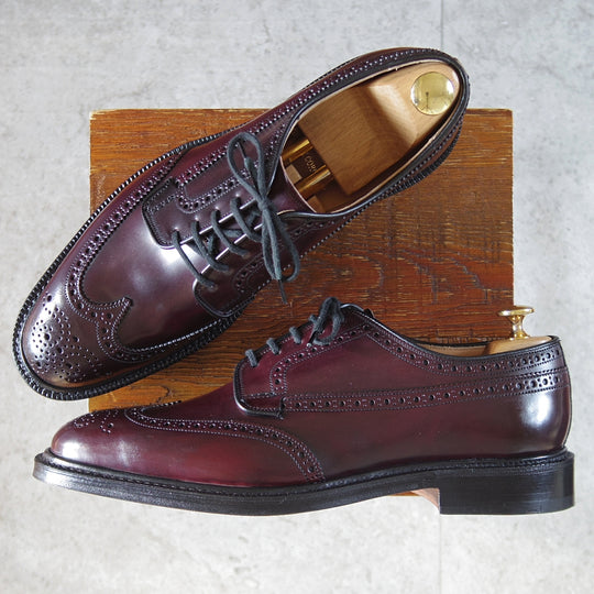 未使用★チャーチ 90F/UK9【貴重★コードバン仕様/GRAFTON/グラフトン】173ラスト/フルブローグ/CRUP/バーガンディー/赤茶/Church's★o158