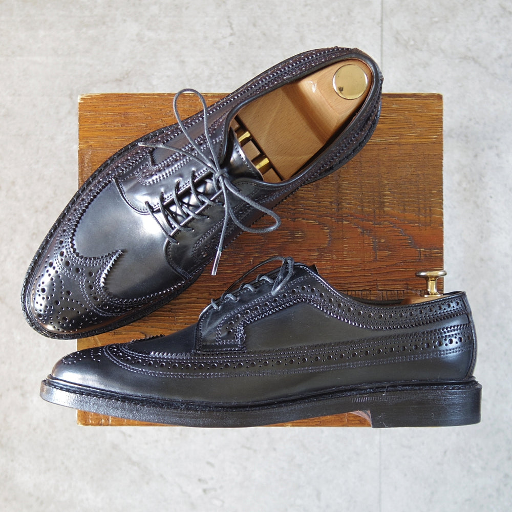 未使用★(米)アレンエドモンズ 8.5D【現行定価24万円程度★コードバン仕様/MACNEIL】ロングウイング/黒/メンズ/ALLEN EDMONDS★o167