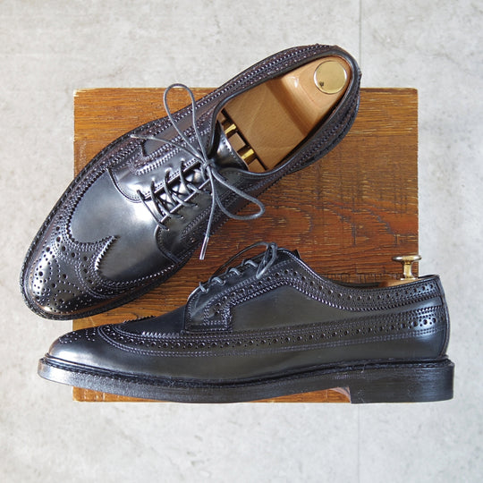 未使用★(米)アレンエドモンズ 8.5D【現行定価24万円程度★コードバン仕様/MACNEIL】ロングウイング/黒/メンズ/ALLEN EDMONDS★o167