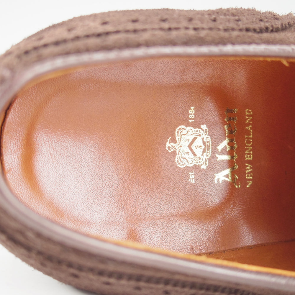 極美品★オールデン 9D【現行定価17万円以上★N9302/グラントラスト】フルブローグ/スエード/濃茶/メンズ/ALDEN★o157