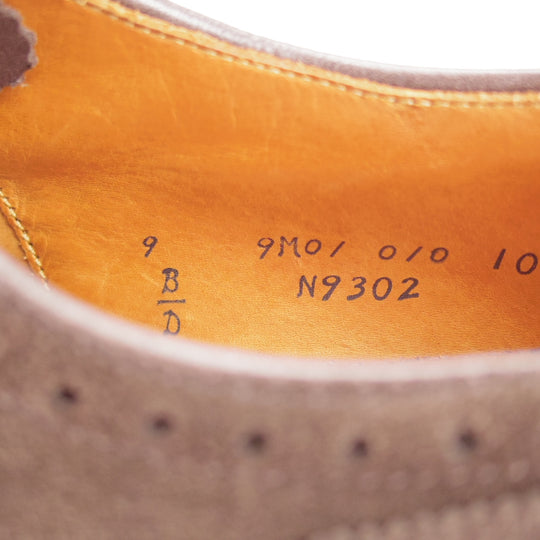 極美品★オールデン 9D【現行定価17万円以上★N9302/グラントラスト】フルブローグ/スエード/濃茶/メンズ/ALDEN★o157