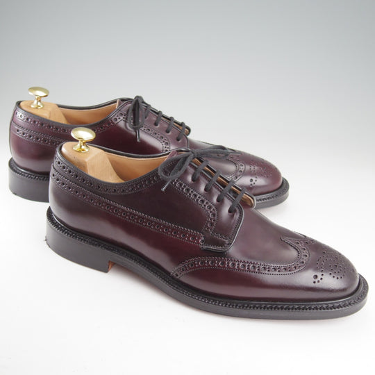 未使用★チャーチ 90F/UK9【貴重★コードバン仕様/GRAFTON/グラフトン】173ラスト/フルブローグ/CRUP/バーガンディー/赤茶/Church's★o158