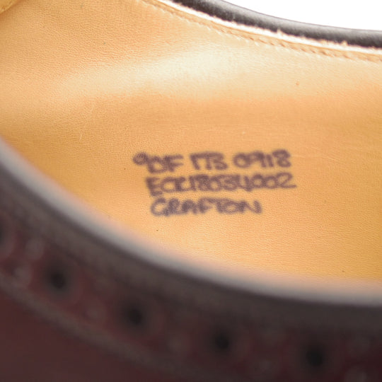 未使用★チャーチ 90F/UK9【貴重★コードバン仕様/GRAFTON/グラフトン】173ラスト/フルブローグ/CRUP/バーガンディー/赤茶/Church's★o158