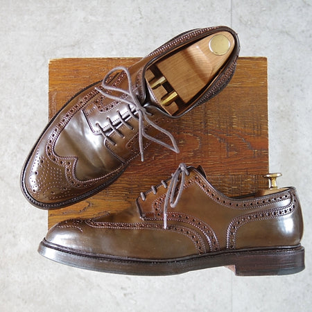 極上★クロケット&ジョーンズ UK8/US8.5E【貴重★コードバン/濃茶/ラルフローレン別注】フルブローグ/Ralph Lauren/Crockett&Jones★n665