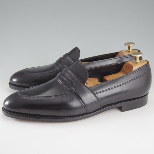 未使用★ジョンロブ 7E【★ADLEY/コインローファー】0215ラスト/スリッポン/カーフ/黒/メンズ/JOHN LOBB★o705