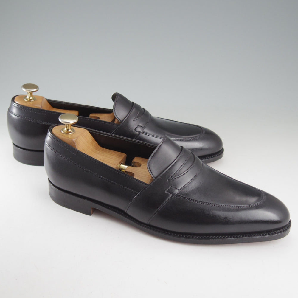 未使用★ジョンロブ 7E【★ADLEY/コインローファー】0215ラスト/スリッポン/カーフ/黒/メンズ/JOHN LOBB★o705