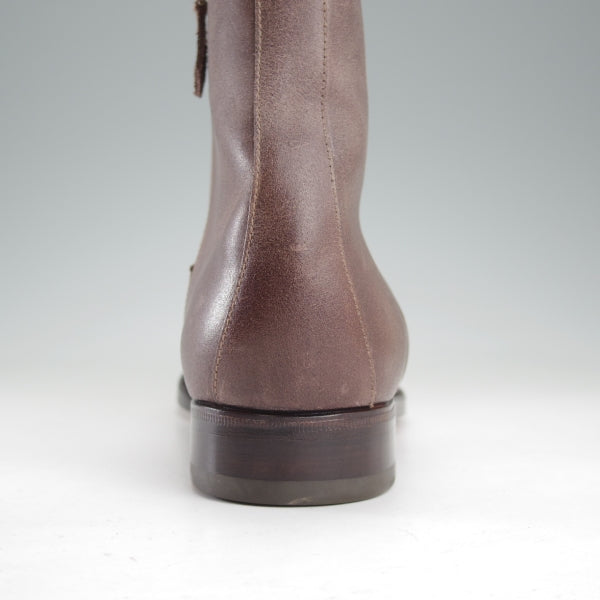 未使用★(伊製)HERMES/エルメス SIZE 40【ブラックラピド製法★サイドジップブーツ】バケッタレザー/濃茶/メンズ★n663