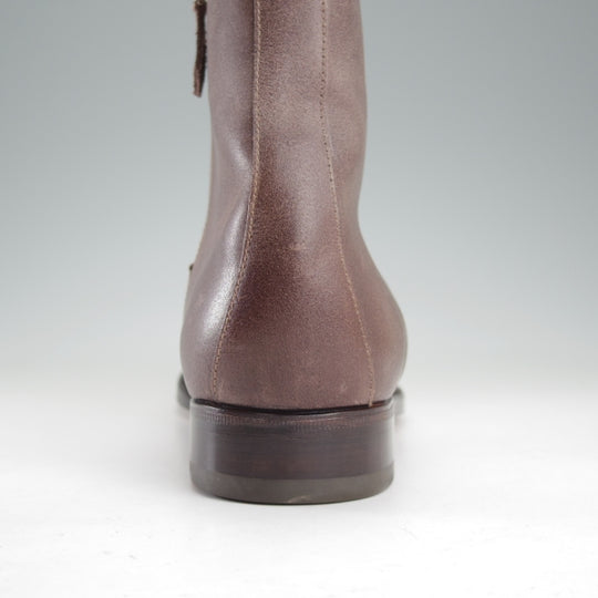 未使用★(伊製)HERMES/エルメス SIZE 40【ブラックラピド製法★サイドジップブーツ】バケッタレザー/濃茶/メンズ★n663
