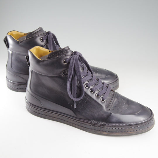 極美品★(仏)ベルルッティ SIZE 8.5【カリグラフィー(スクリット)仕様★PLAYTIMEコレクション/スニーカー】黒系パティーヌ/Berluti★o706