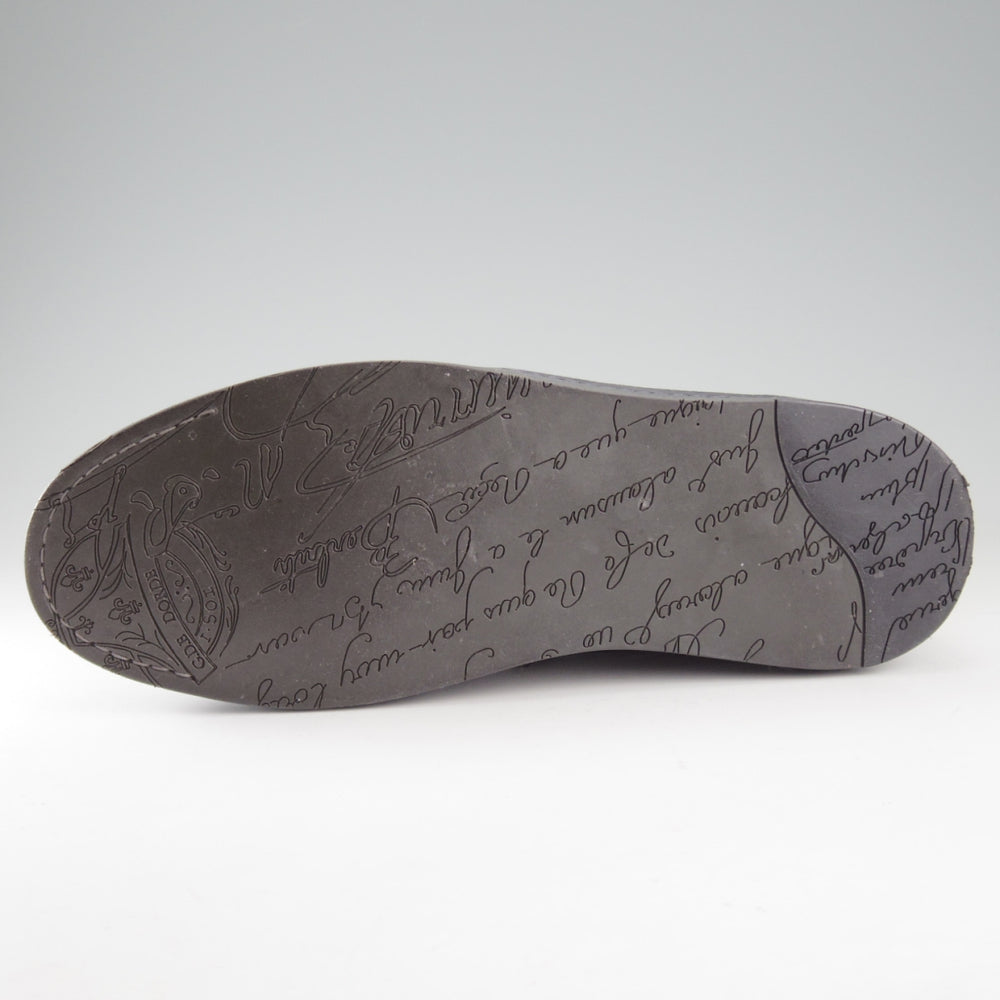 極美品★(仏)ベルルッティ SIZE 8.5【カリグラフィー(スクリット)仕様★PLAYTIMEコレクション/スニーカー】黒系パティーヌ/Berluti★o706