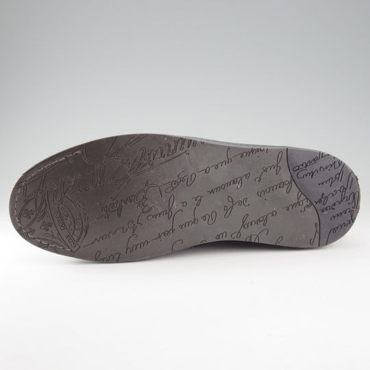 極美品★(仏)ベルルッティ SIZE 8.5【カリグラフィー(スクリット)仕様★PLAYTIMEコレクション/スニーカー】黒系パティーヌ/Berluti★o706