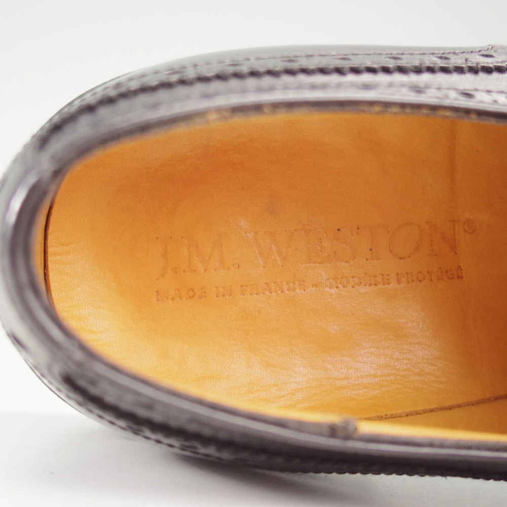 美品★J.M.ウエストン 6.5D【現行定価￥187,000-★376/フルブローグ】11ラスト/ボックスカーフ/黒/メンズ/Weston/ウェストン★p279