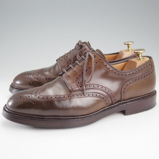 極上★クロケット&ジョーンズ UK8/US8.5E【貴重★コードバン/濃茶/ラルフローレン別注】フルブローグ/Ralph Lauren/Crockett&Jones★n665