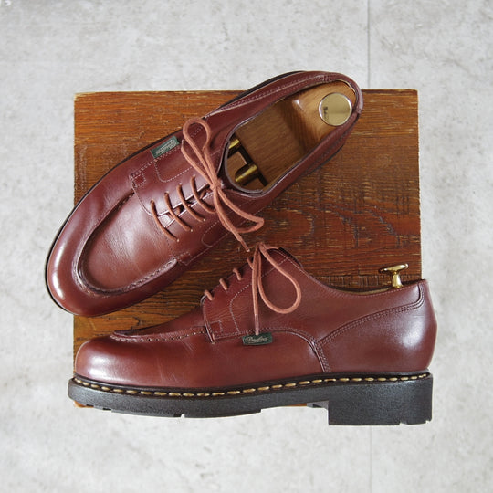 極美品★パラブーツ SIZE 5.5【定価￥96,800-★シャンボード/CHAMBORD】Uチップ/TEXソール/リスレザー/MARRON/マロン/茶/Paraboot★o710