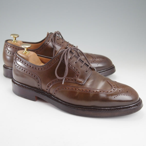 極上★クロケット&ジョーンズ UK8/US8.5E【貴重★コードバン/濃茶/ラルフローレン別注】フルブローグ/Ralph Lauren/Crockett&Jones★n665
