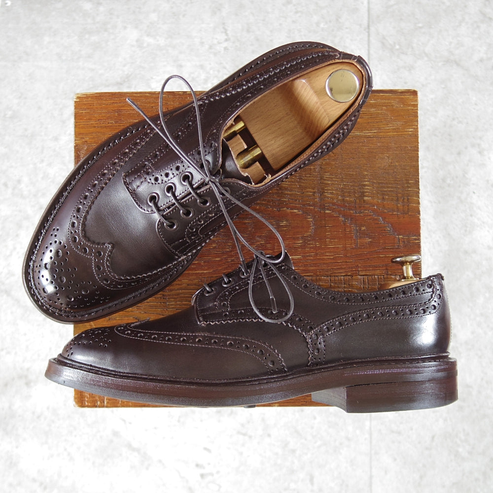 極上★トリッカーズ SIZE 7.5【現行定価13万円以上★ダイナイトソール/バートン同系モデル/M6518】フルブローグ/濃茶/Tricker's★o711