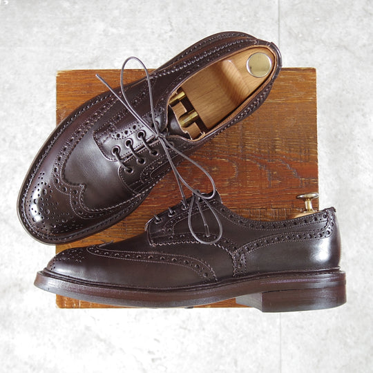 極上★トリッカーズ SIZE 7.5【現行定価13万円以上★ダイナイトソール/バートン同系モデル/M6518】フルブローグ/濃茶/Tricker's★o711