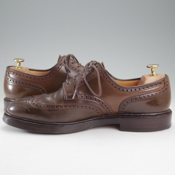 極上★クロケット&ジョーンズ UK8/US8.5E【貴重★コードバン/濃茶/ラルフローレン別注】フルブローグ/Ralph Lauren/Crockett&Jones★n665