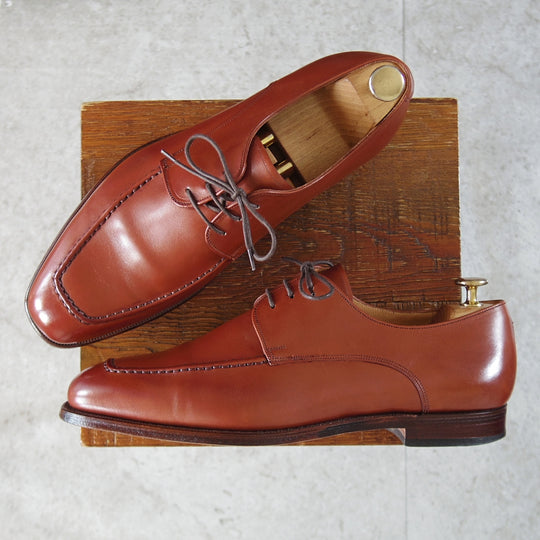 美品★(英)グレンソン 8.5F【貴重★footmaster/Uチップ】22383/77ラスト/カーフ/コニャック/茶/メンズ/GRENSON★o713