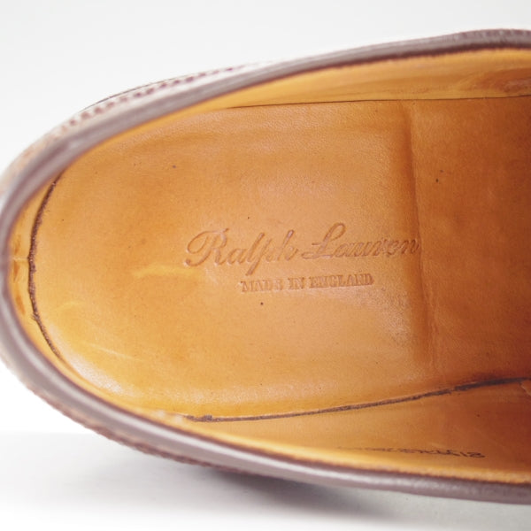 極上★クロケット&ジョーンズ UK8/US8.5E【貴重★コードバン/濃茶/ラルフローレン別注】フルブローグ/Ralph Lauren/Crockett&Jones★n665