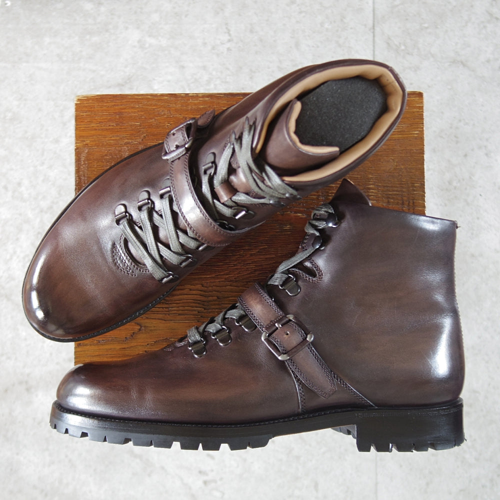 極美品★(仏)ベルルッティ SIZE 8【定価￥331,560★純正ツリー付/ソフト・グッドイヤー製法/ブルニコ】ブーツ/濃茶系/Berluti★o721