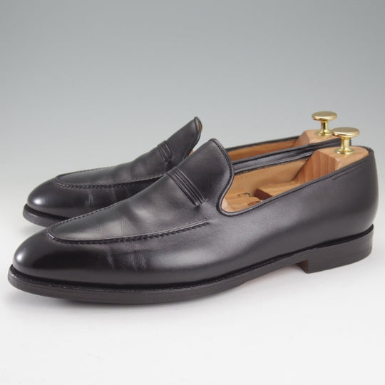 極美品★ジョンロブ 8E【定価￥273,900-★ホールカット仕様のローファー/AMBLE/アンブル】4098ラスト/カーフ/黒/メンズ/JOHN LOBB★n666