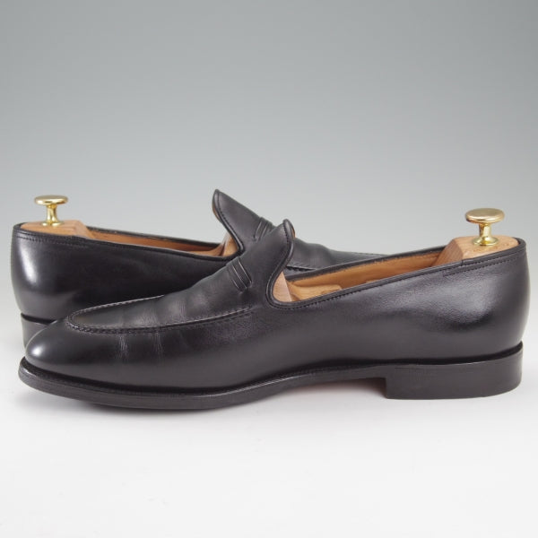 極美品★ジョンロブ 8E【定価￥273,900-★ホールカット仕様のローファー/AMBLE/アンブル】4098ラスト/カーフ/黒/メンズ/JOHN LOBB★n666
