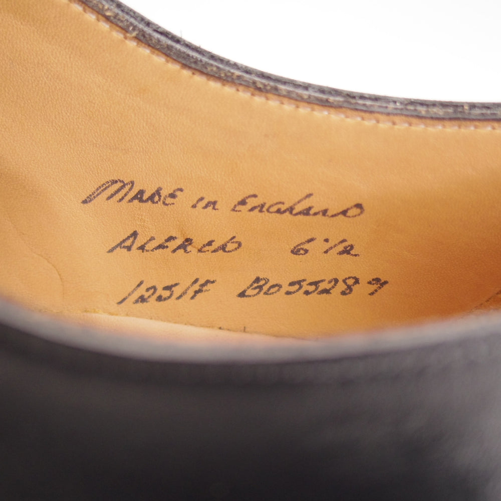 極美品★(英)チーニー 6.5F【定価￥94,600-★アルフレッド/ALFRED】125ラスト/ストレートチップ/カーフ/黒/メンズ/CHEANEY★p281