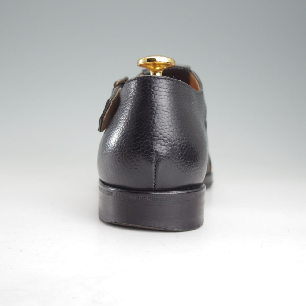 極上★(伊)F.LLIジャコメッティ SIZE 39【定価￥100,100-★グルカサンダル/FG166】FAUSTOラスト/グレインレザー/黒/Giacometti★p282