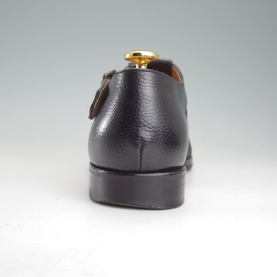 極上★(伊)F.LLIジャコメッティ SIZE 39【定価￥100,100-★グルカサンダル/FG166】FAUSTOラスト/グレインレザー/黒/Giacometti★p282