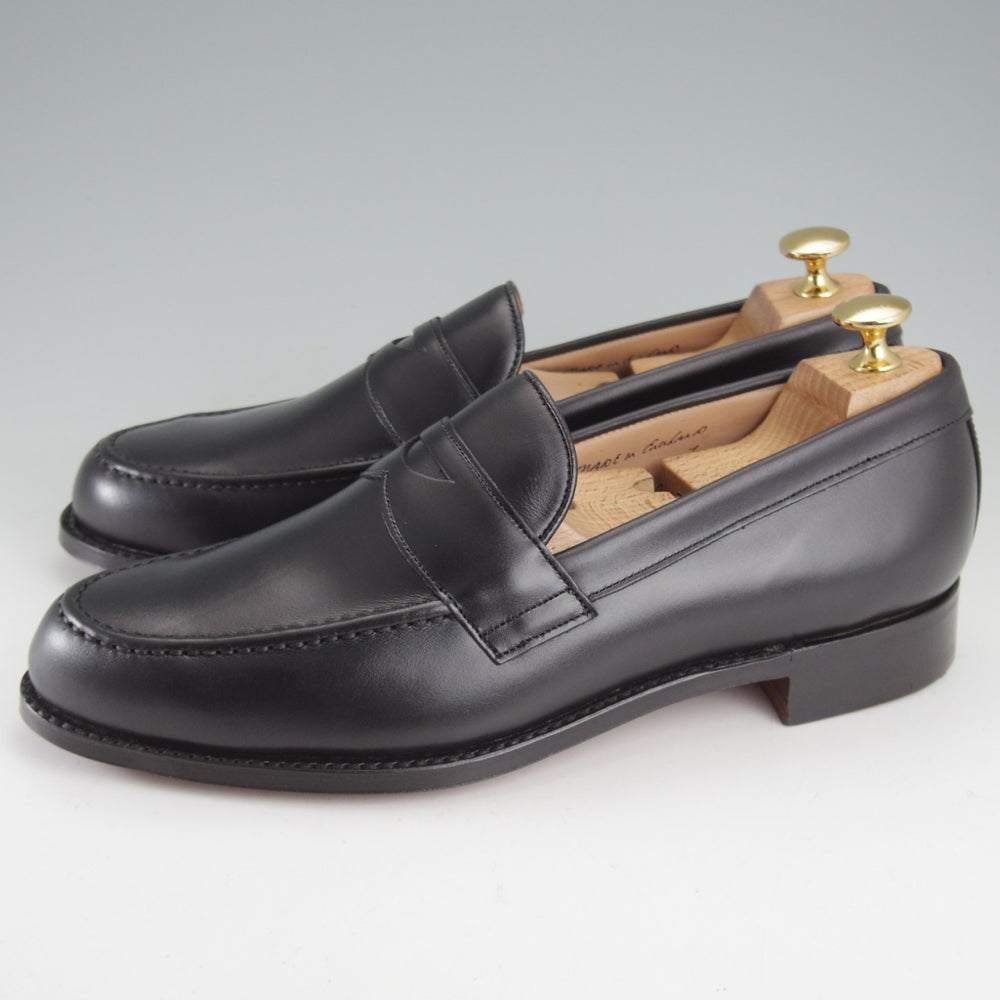 未使用★(英)チーニー 7F【定価￥94,600-★HUDSON/ハドソン】5203ラスト/コインローファー/カーフ/黒/メンズ/CHEANEY★o709