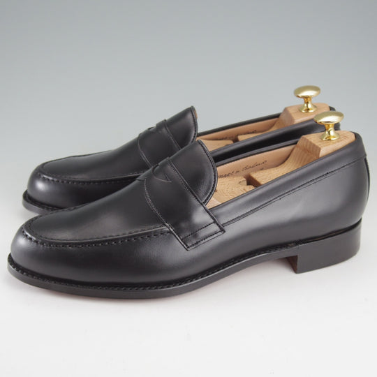 未使用★(英)チーニー 7F【定価￥94,600-★HUDSON/ハドソン】5203ラスト/コインローファー/カーフ/黒/メンズ/CHEANEY★o709