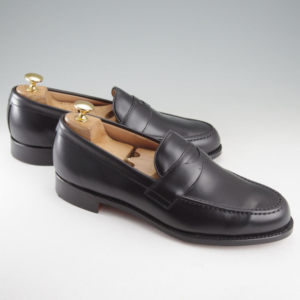 未使用★(英)チーニー 7F【定価￥94,600-★HUDSON/ハドソン】5203ラスト/コインローファー/カーフ/黒/メンズ/CHEANEY★o709